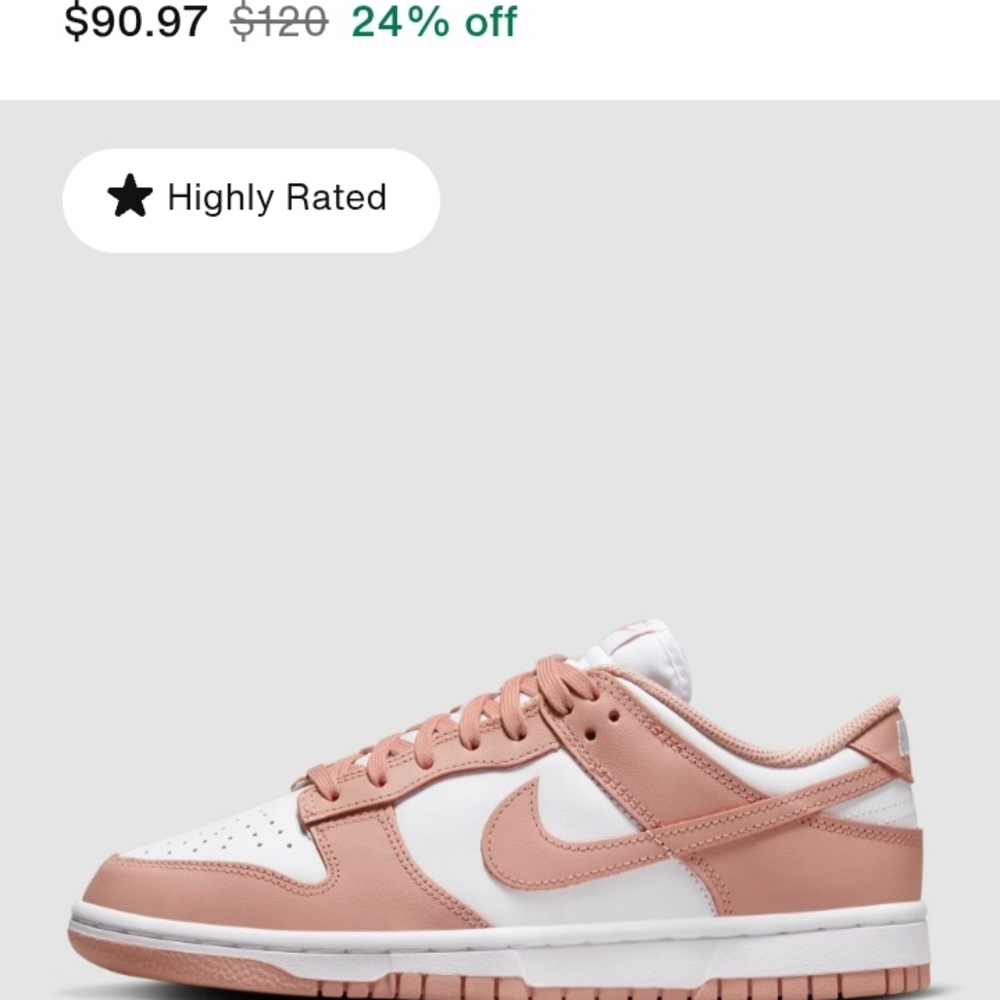 Nike Women's Blush and White Sneakers